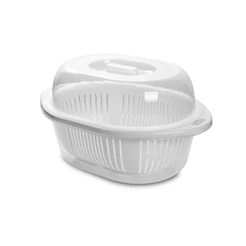 

Kitchen plastic with lid drain dish rack home desktop hollow large capacity dish rack WY7121036
