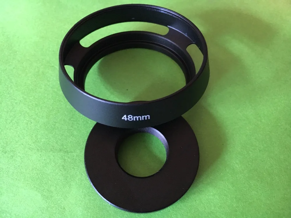 2 в 1 бленда объектива с цветком черный металл для Canon QL17 G3 GIII 48 мм R35 F2 F2.8 R50 F1.4 R28 8 E48 |