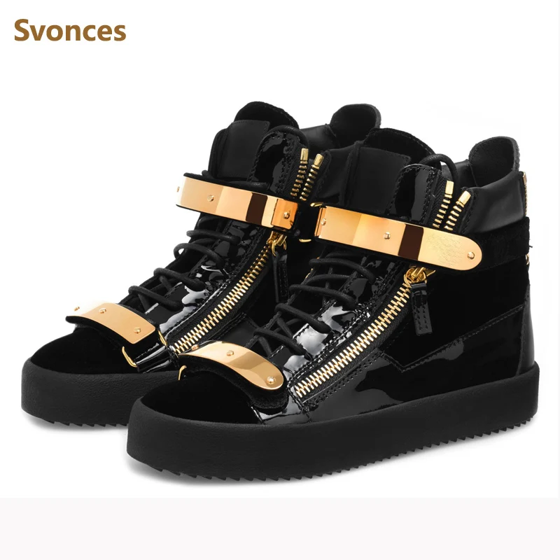 Sapatilhas Sapato Patchwork Moda Dos Da Cunhas Plataforma Plana De Grife up Grande Homem Rebanho Casuais Lace As Botas Show Tamanho Zipper Sapatos Homens 6qgwR