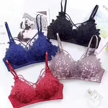 new fashion bras for women gathered wireless thin small chest anti-sagging beautiful back closure push up bra lingerie sexy bra