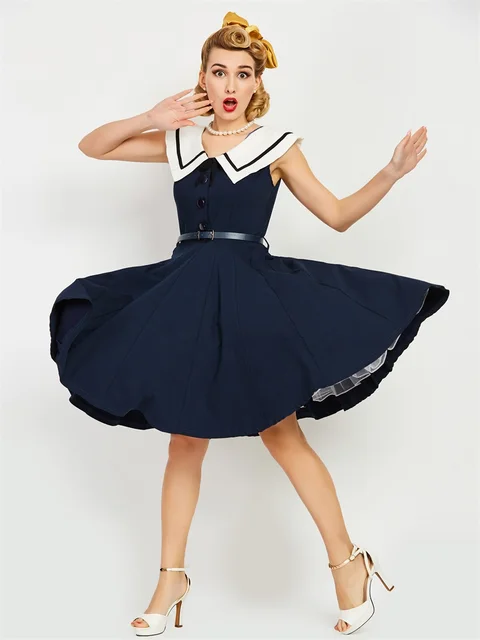 retro nautical dress
