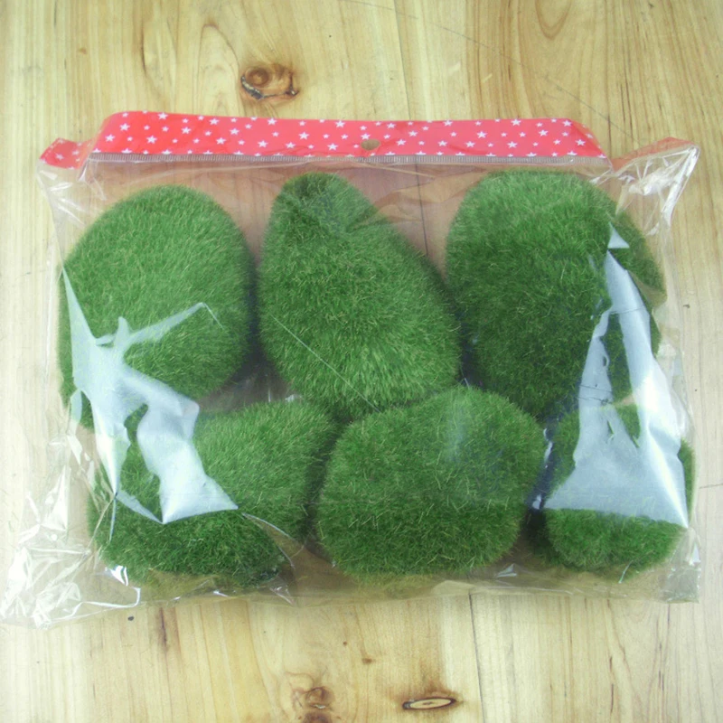 

8pcs/10pcsArtificial Decorative Moss Stones Fake Fake Fuzzy Moss Green Plant HOT