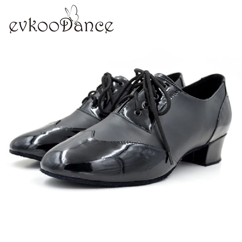 New HHel Height 4 cm Size US 4.5-13.5 Zpatos De Baile Black Patent Leather Professional Latin Salsa Dance Shoes Men ML002 New HHel Height 4 cm Size US 4.5-13.5 Zpatos De Baile Black Patent Leather Professional Latin Salsa Dance Shoes Men ML002