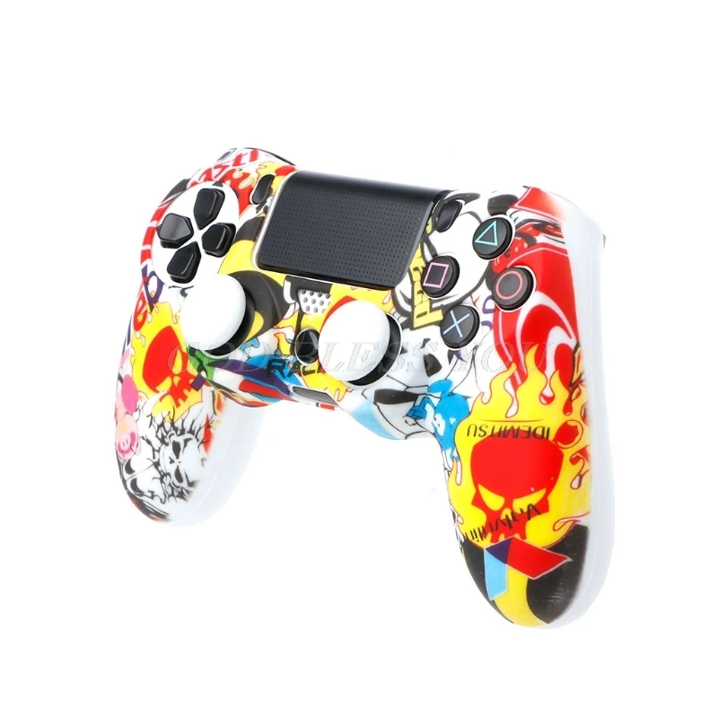 Разноцветный силиконовый чехол для Play Station Dualshock 4 PS4 DS4 Pro тонкий с контроллером и 2