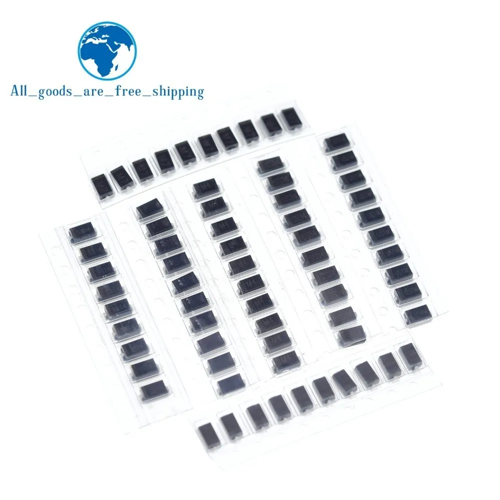 70pcs/lot SMD M1 1N4001 M4 1N4004 M7 1N4007 SS14 US1M RS1M SS34 7 Values*10pcs KIT schottky diode set kit pack package