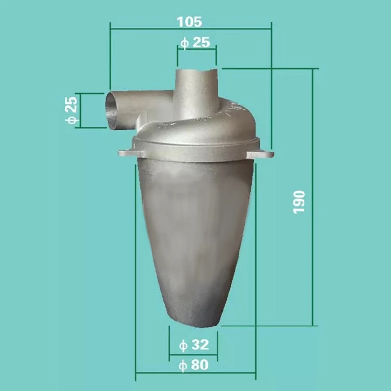 Najtaniej Nowa aluminiowa Turbo ładowania odpylacza cyklonowego filtr separator kolektora odkurzacze odkurzacz wysokiej wydajności Duct przemysłowe kolektora