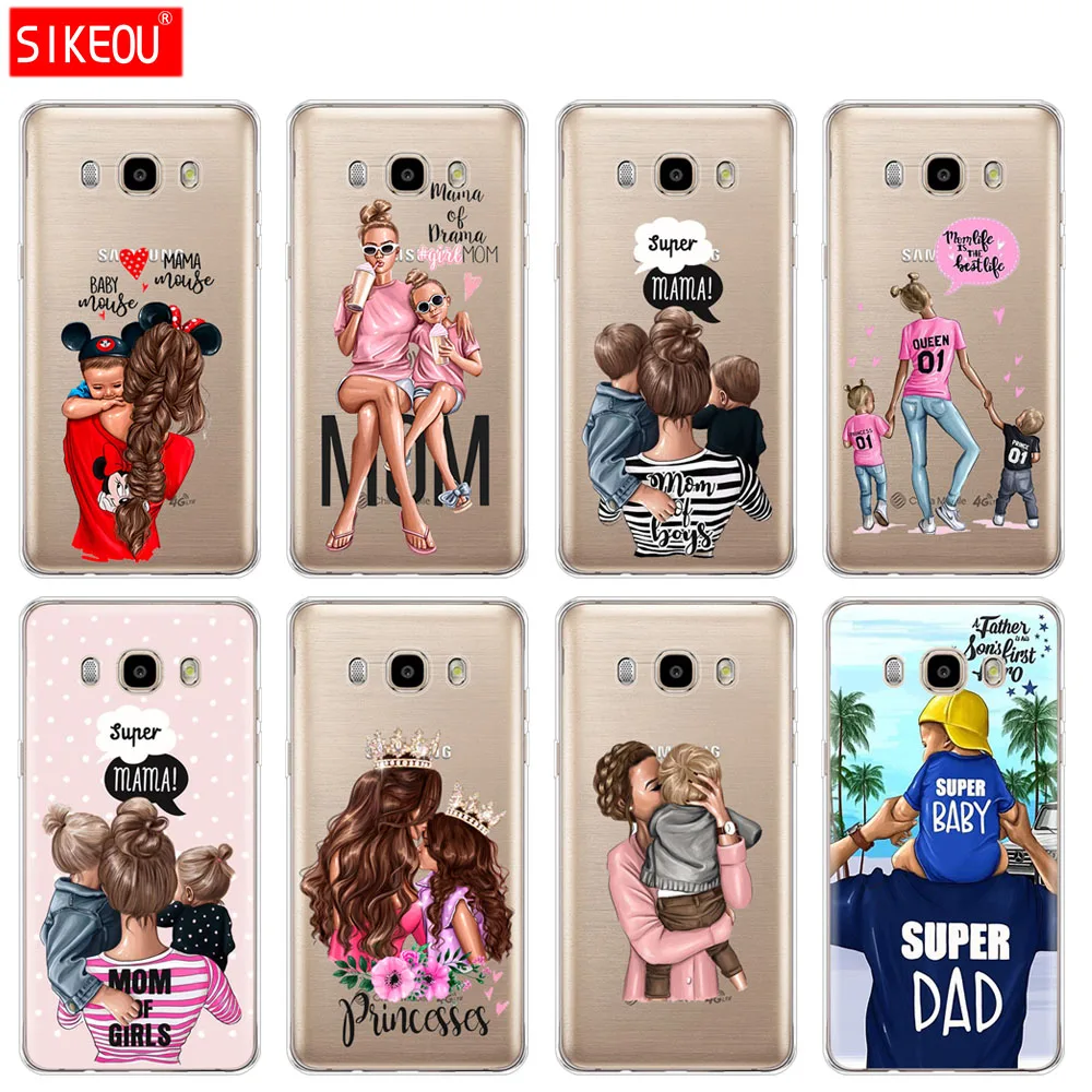 

silicone cover phone case for Samsung Galaxy J1 J2 J3 J5 J7 MINI 2016 2015 prime Baby Mom Girl dad super