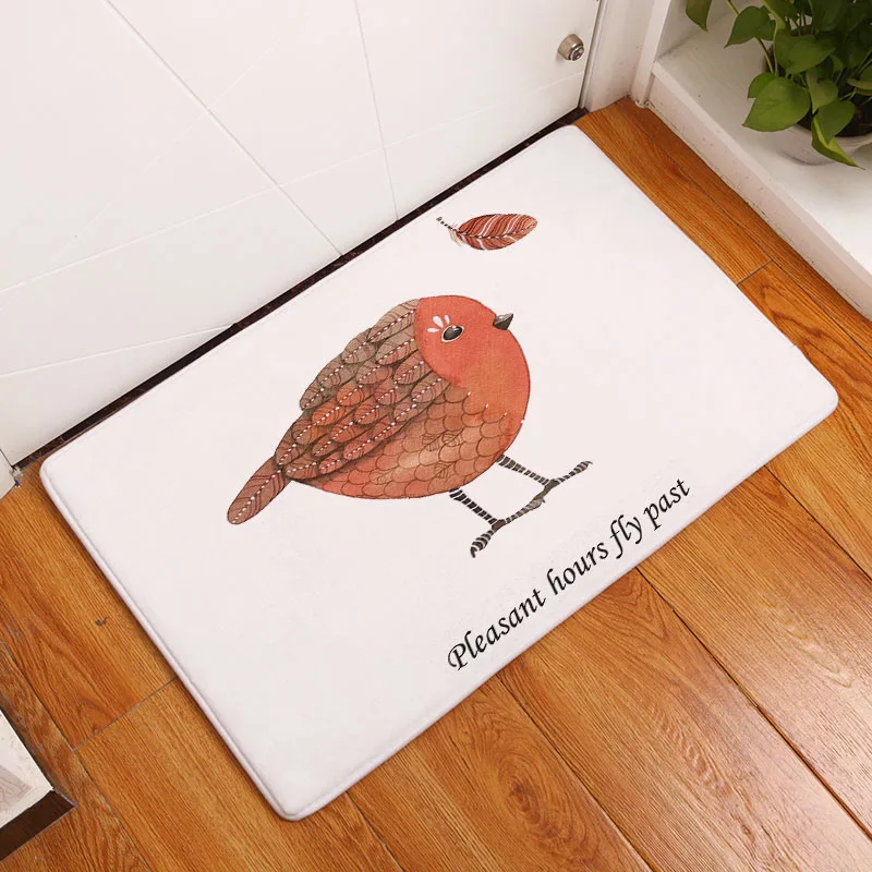 Monily Entrance Waterproof Door Mat Cartoon Bird Turkey Kitchen Rugs Bedroom Carpets Decorative Stair Mats Home Decor Crafts