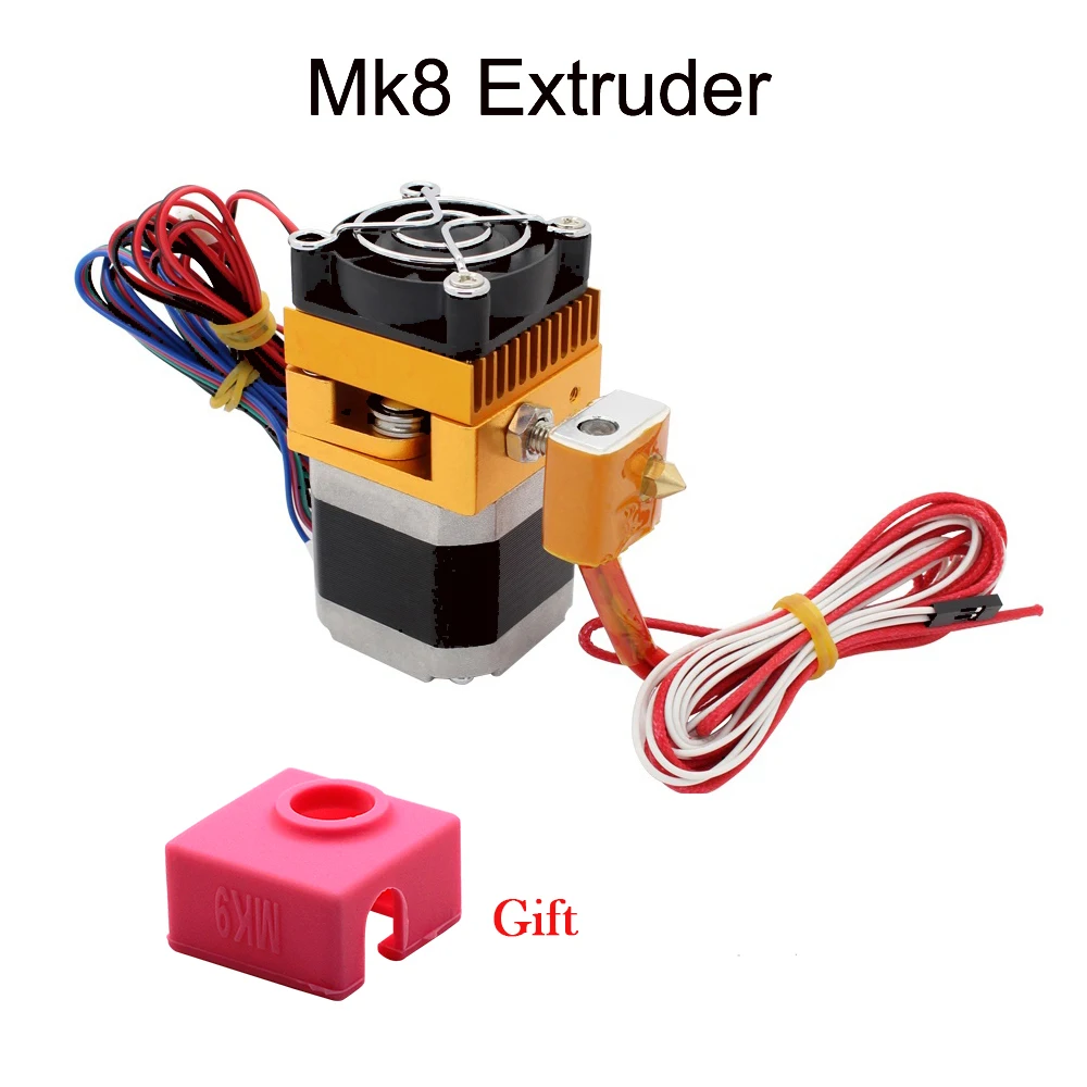 MK8 экструдер j-головка Hotend сопло 0,4 мм диаметр подачи 1,75 нити дополнительное сопло с MK7/MK8/MK9 носок в подарок