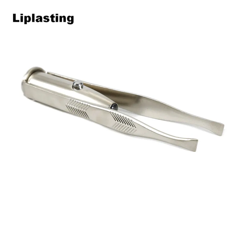 

1 PC Stainless Steel LED Eyebrow Clip Tweezer Hair Removal LED Lighting Eyelash Clip Makeup Tools Facial Hair Eyebrow Eyelash