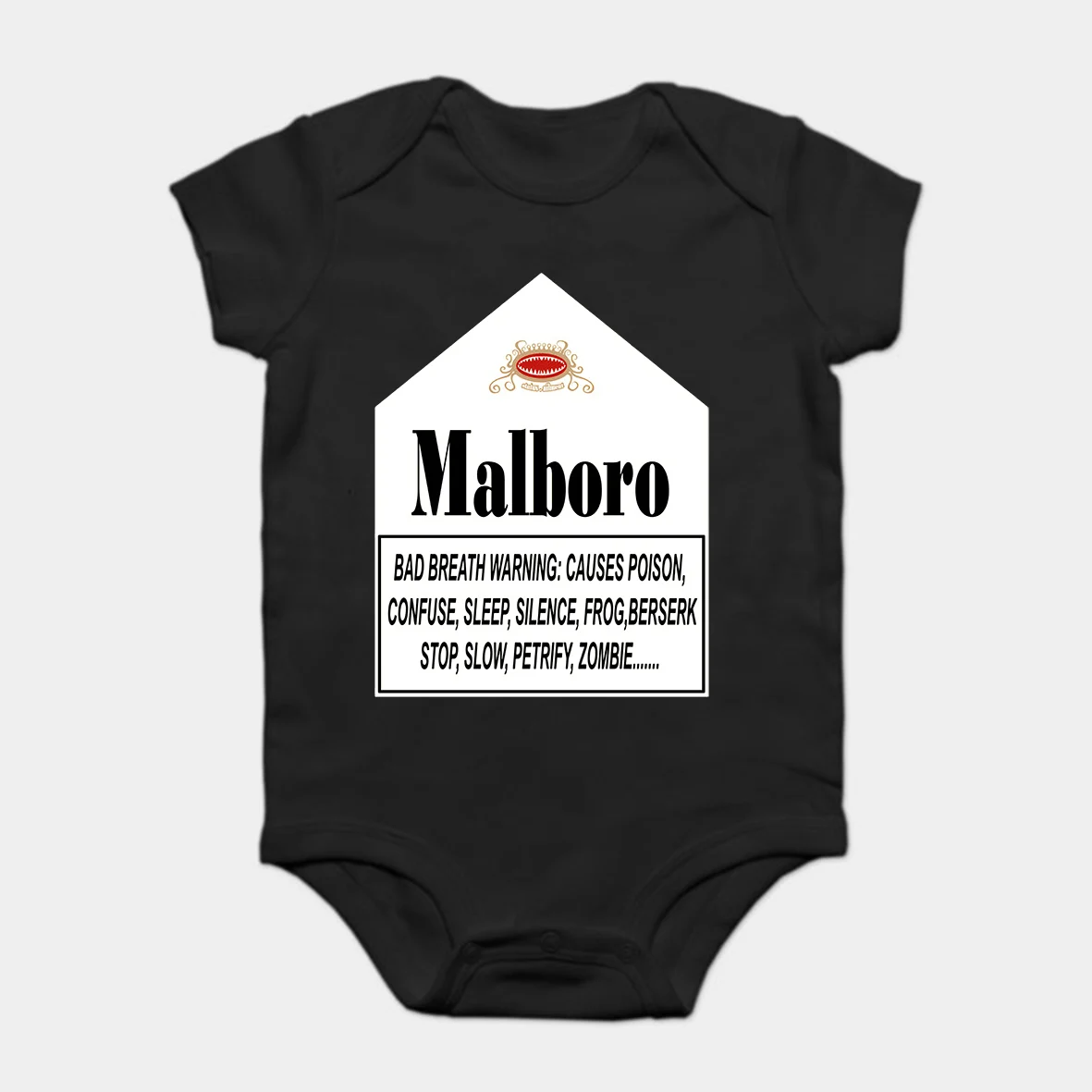 

Baby Onesie Baby Bodysuits kid t shirt Malboro Warning Video Game
