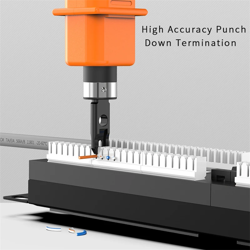 Punch Down Tool, AMPCOM 110 Type Network Cable Tool with Two Blades Telephone Impact Terminal Insertion Tools