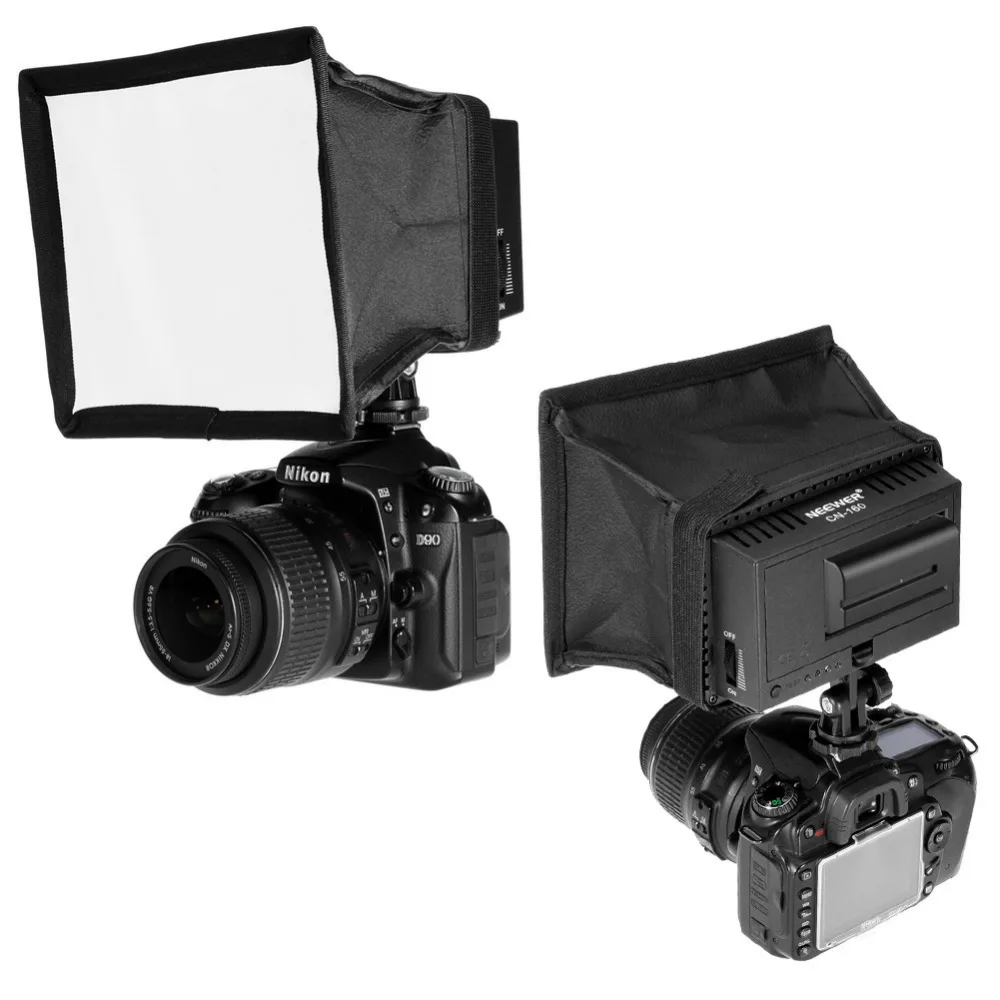  Neewer CN-160 LED Digital Camera Video Lighting Kit-Dimmable LED Video Light Foldable Diffuser Rech - 32843831191