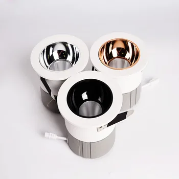 

NEW 7W 12W 20W 30W CREE LED Cob Down light Dimmable Embedded Wall Washer lamp Ceiling Living Room Spotlight Gold Silver Black