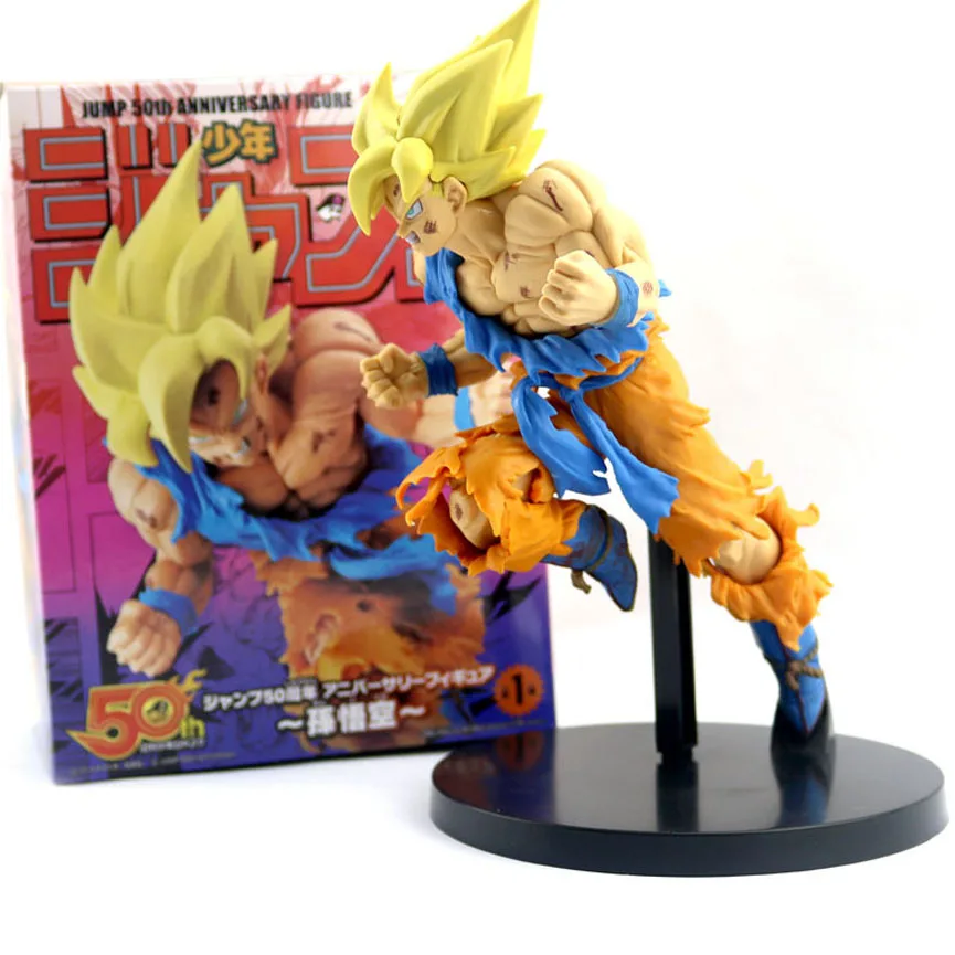 Новинка 20 см Dragon Ball Z Goku фигурка игрушка Сон Гоку прыжок 50-летие аниме модель DBZ кукла подарок для детей фигурка игрушки