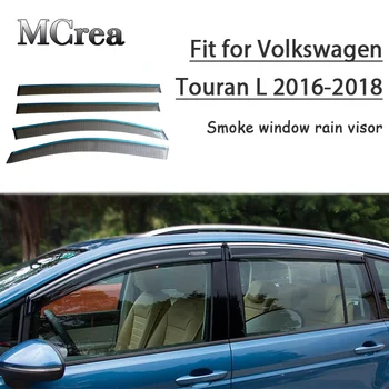 

MCrea Car Styling Smoke Window Sun Rain Visor Deflectors Guard For Volkswagen VW Touran L 2016 2017 2018 Accessories