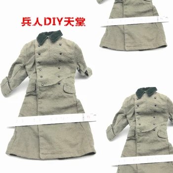 

1:6 Scale Soldier DML Veyron Green Collar Winter Coat West Normandy Male Coat Clothing Toys For 12 "Action Figure Body Accessory