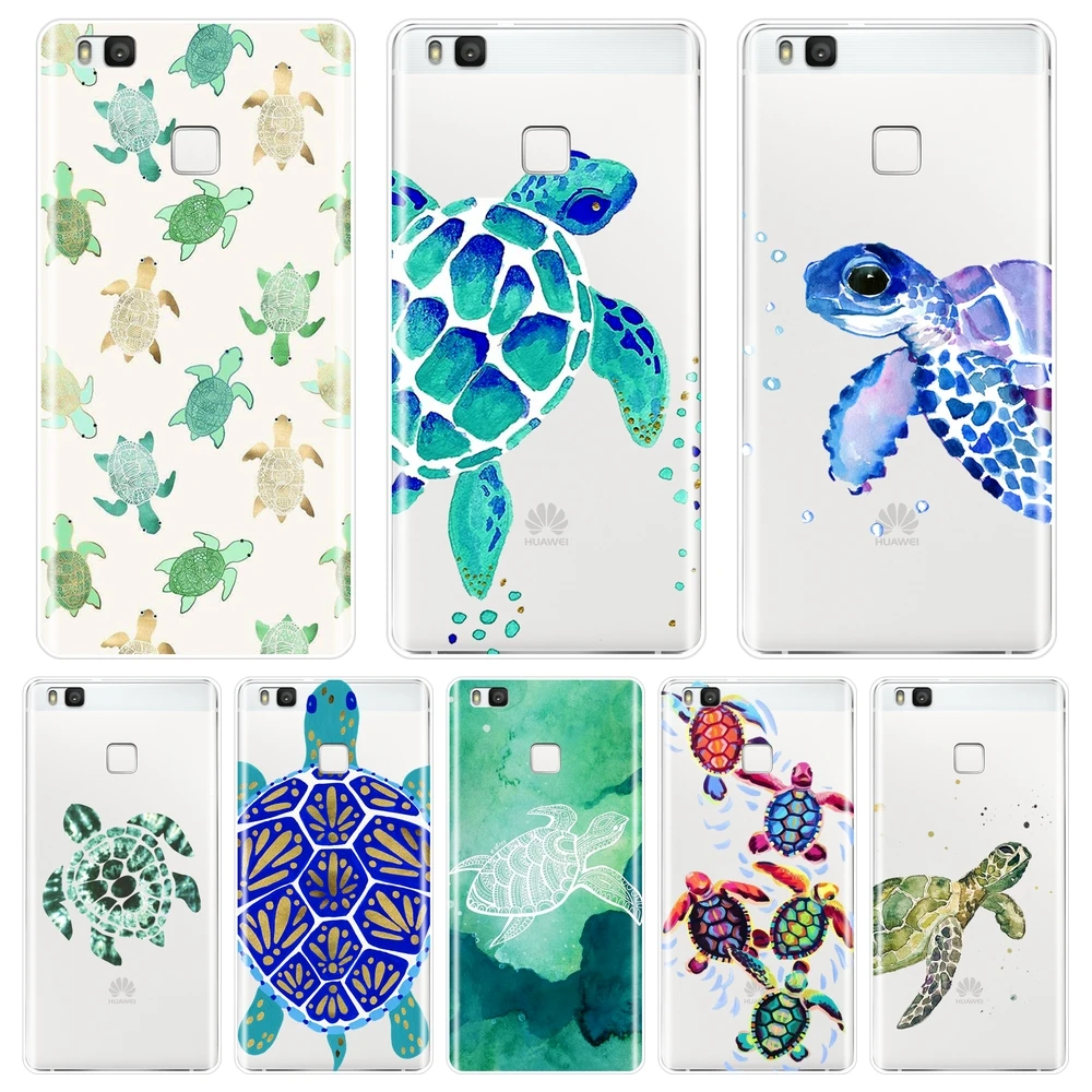

Blue Turtle Cool Phone Case For Huawei P8 P9 Lite Mini 2017 Soft Silicone Back Cover For Huawei P20 Lite Pro P9 P10 Plus P Smart