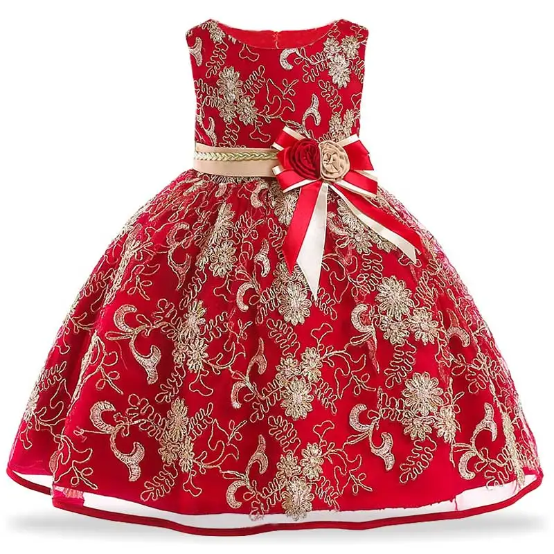 

Christmas Dress For Girls Costume Toddler Girls Embroidery Princess Dress Flower Girls Wedding Dress Kids Dress Children Clothes
