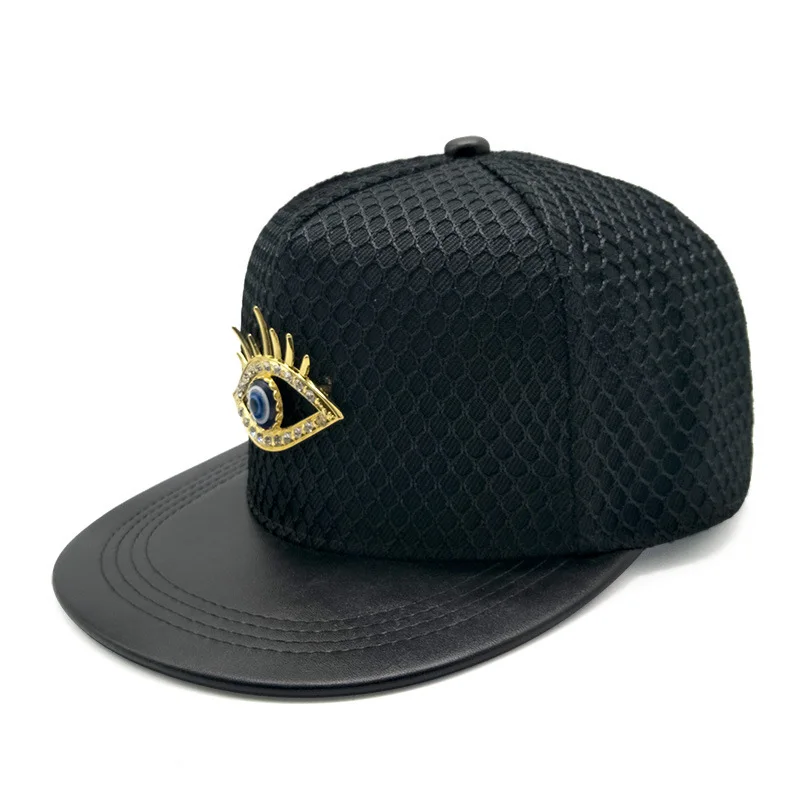 New Pattern Metal Mark Eye Mesh Caps Punk Rock Hip Hop Snapback Baseball Cap Men Women Winter Summer Couple Hats Golf | Аксессуары для