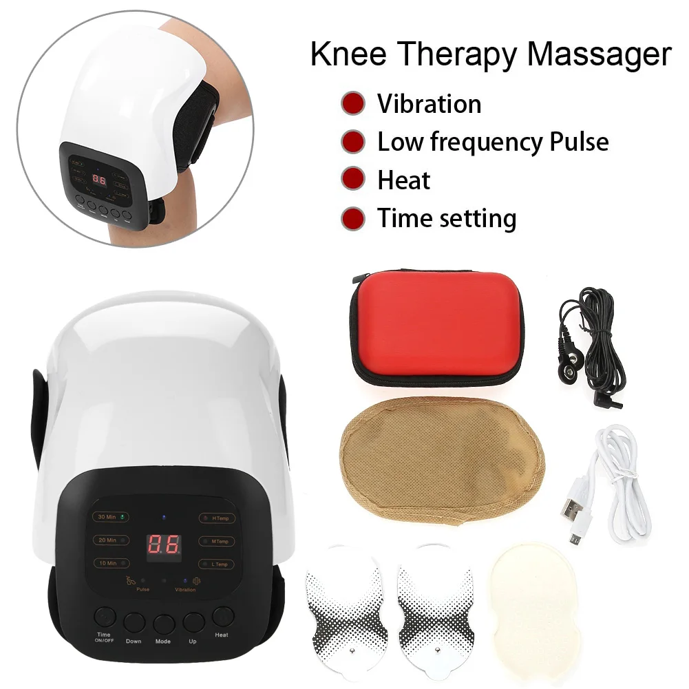Knee Joint Physiotherapy Massage Electric Vibration Pulse Heat