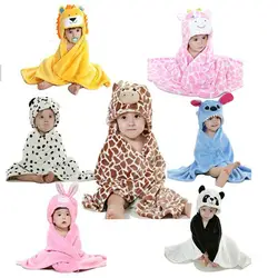Ветрозащитный детской Одеяло S для новорожденных пеленать плащ с капюшоном халат милый голова животного мягкие Постельные принадлежности