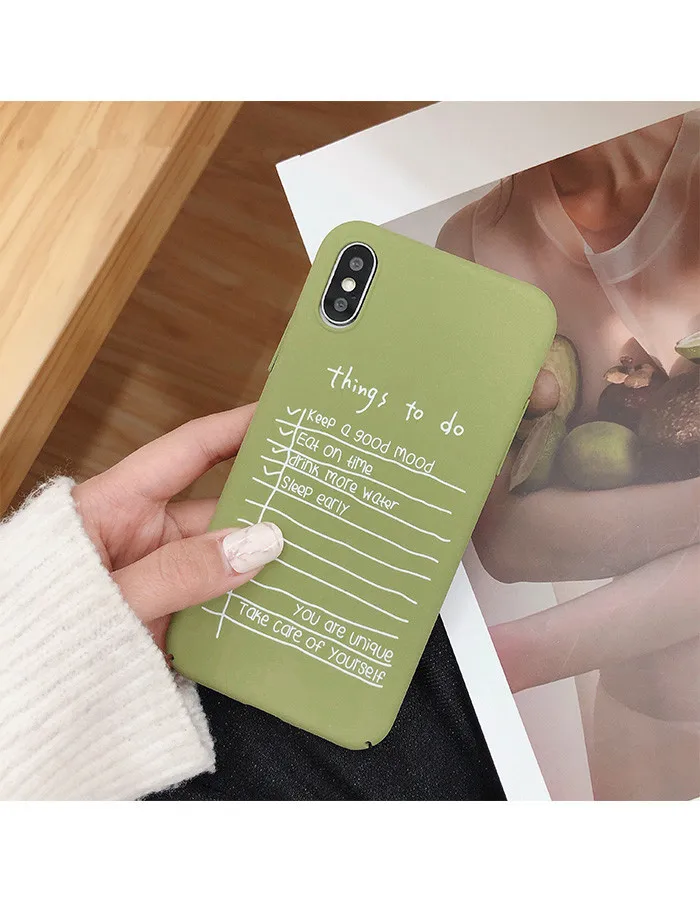

Fashion Phone Cases for iPhone X XR XS Max Cute English Word Slim Hard Phone Back Cover for iPhone 6 6s 7 8 Plus Hot Sales