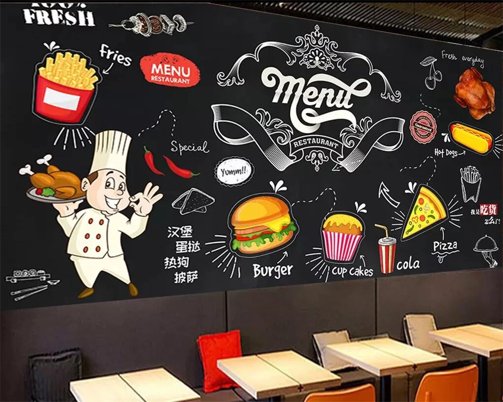 Fast Food Restaurant Wallpaper Cafe Wall Decor Hambur vrogue.co