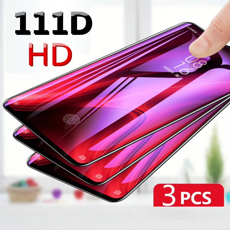 Закаленное стекло 111D для Xiaomi Redmi 7 Note 5 6 Защитное экрана пленка Plus Pro 3 шт.|Защитные