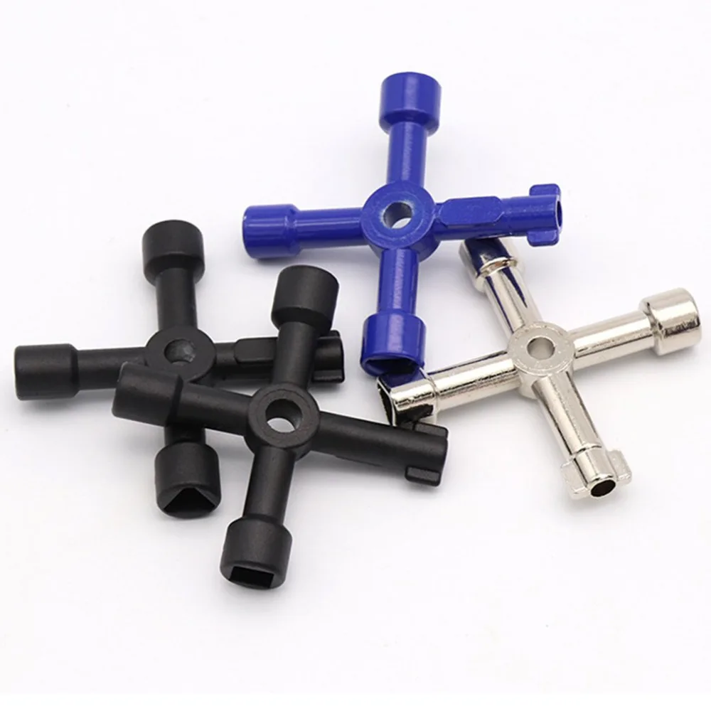 Multifunction 4 Ways Universal Triangle Wrench Cross Key Plumber For Gas Electric Meter Cabinets Bleed Radiators