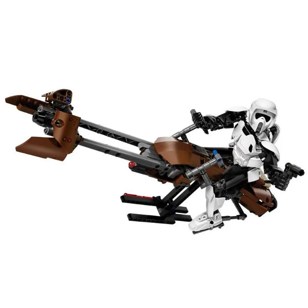 Star Wars Scout Trooper Speeder Bike Classic Models Bricks toys for children building blocks compatible with legoings Star Wars 