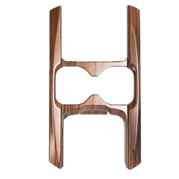 

Peach Wood Grain Front Water Cup Drink Holder Trim Cover Frame for Honda Crv Cr-V 2017 2018 Interior Decoration
