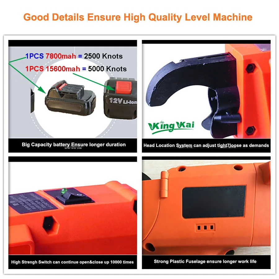 lithium battery cordless Rechargeable Rebar Tying Machine Tool Set-009