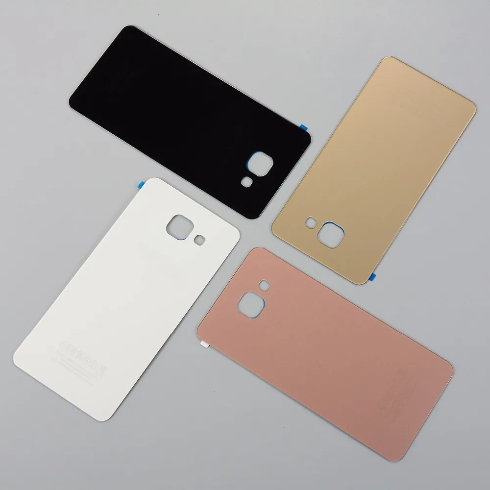 Back Glass Housing Cover For Samsung Galaxy A3 A5 A7 2016 A310 A510 A710 Battery Cover+Sticker | Мобильные телефоны и