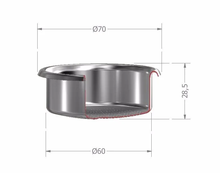 Еффп 1 шт. профессиональный итальянский МСМ фильтр для кофе 16/20g порошок Диаметр 70 мм для кофеварка для приготовления эспрессо ручка для бариста