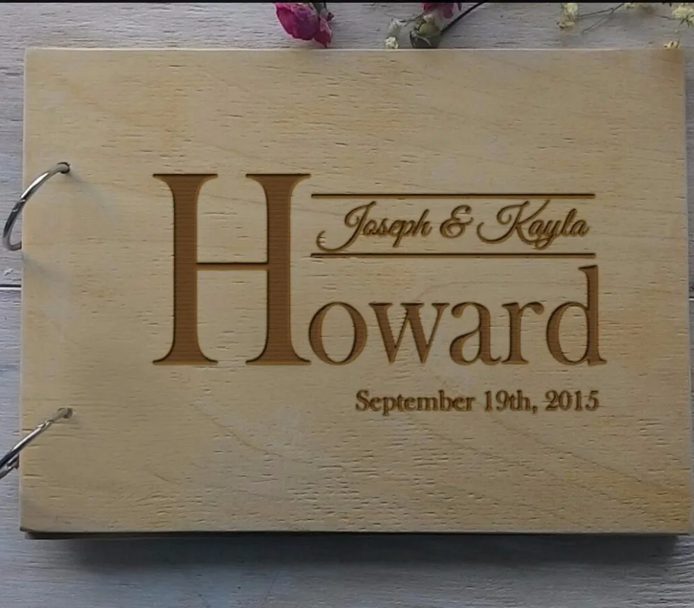 Personalized Wedding guest book, Rustic wedding guestbook album,Custom