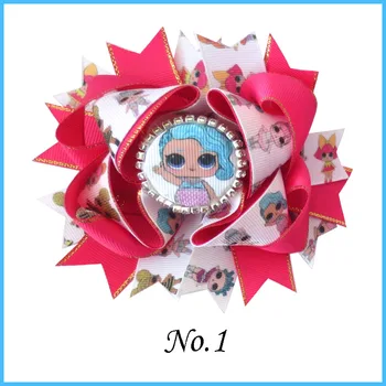 

16 BLESSING Good Girl 4.5" Princess Hair Bow Clip Joyful Rhinestone Baby