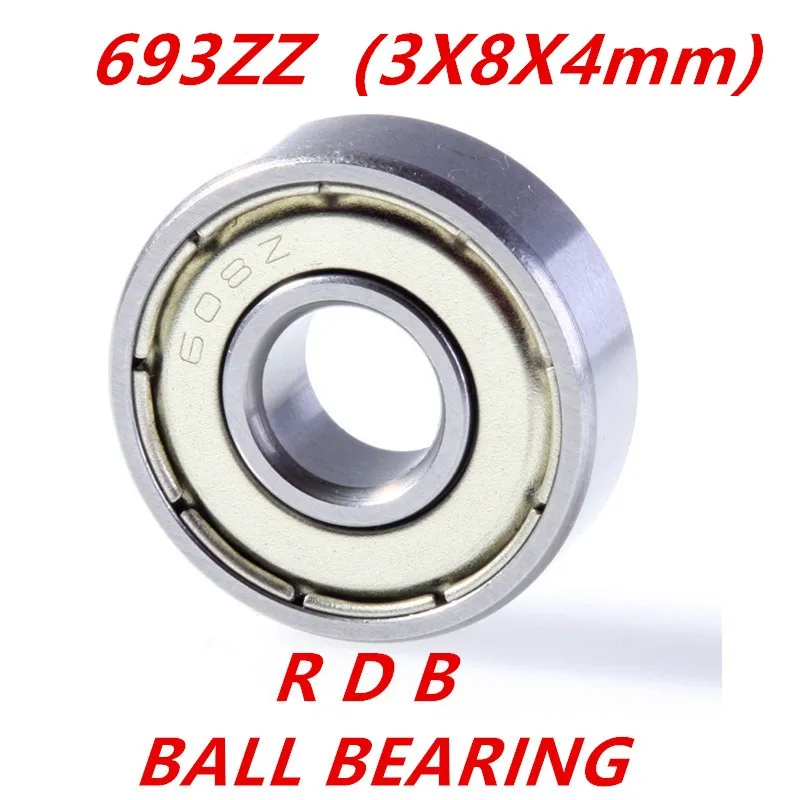 Новинка; 10 шт. 693ZZ подшипник 3x8x4 мм миниатюрный 693 ZZ, шариковые подшипники 619/3ZZ EMQ Z3 V3 мини 693Z 3*8*4 подшипника