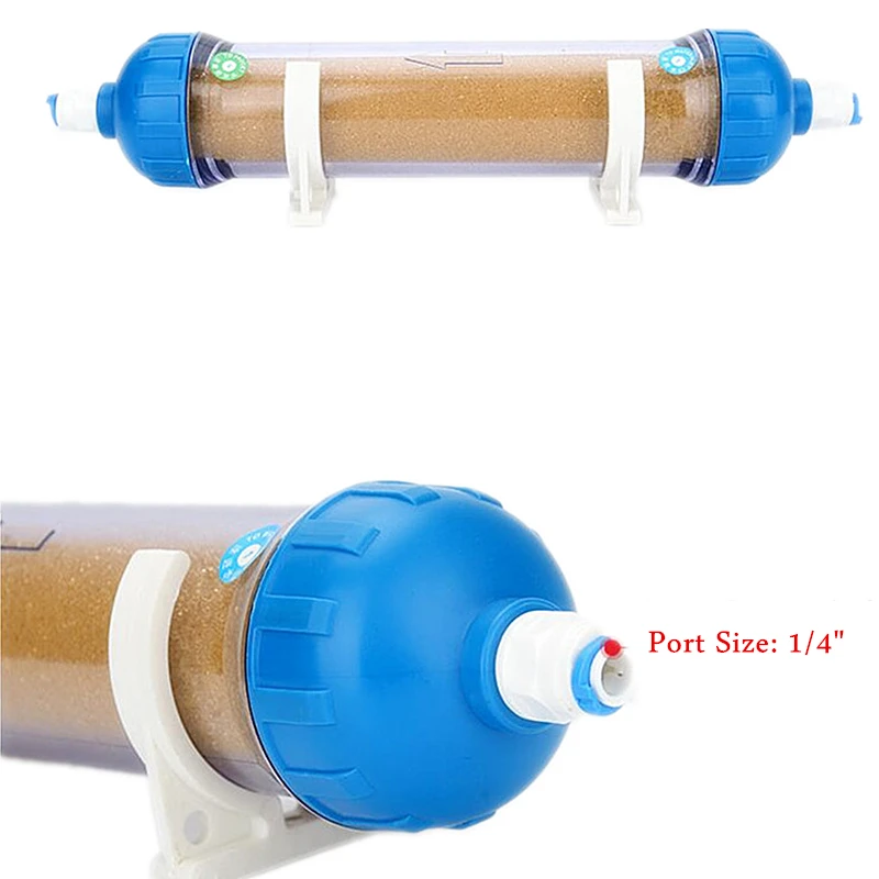 1" смягчающий резиновый фильтр многоразового использования прозрачный RO ионообменный фильтр из смолы картридж+ 4 шт 1/4" быстрая арматура