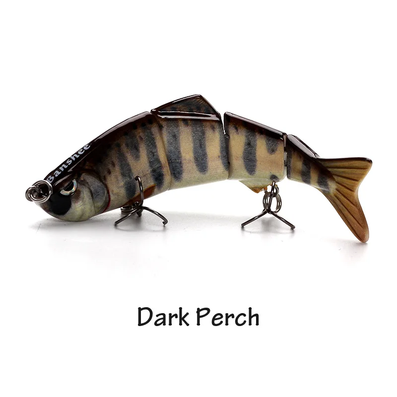 Banshee 100 мм 11 г VMJ04-4 приманка для рыбной ловли 4 снасти Мульти соединенная Тонущая плавательная приманка жесткая искусственная приманка - Цвет: Dark Perch