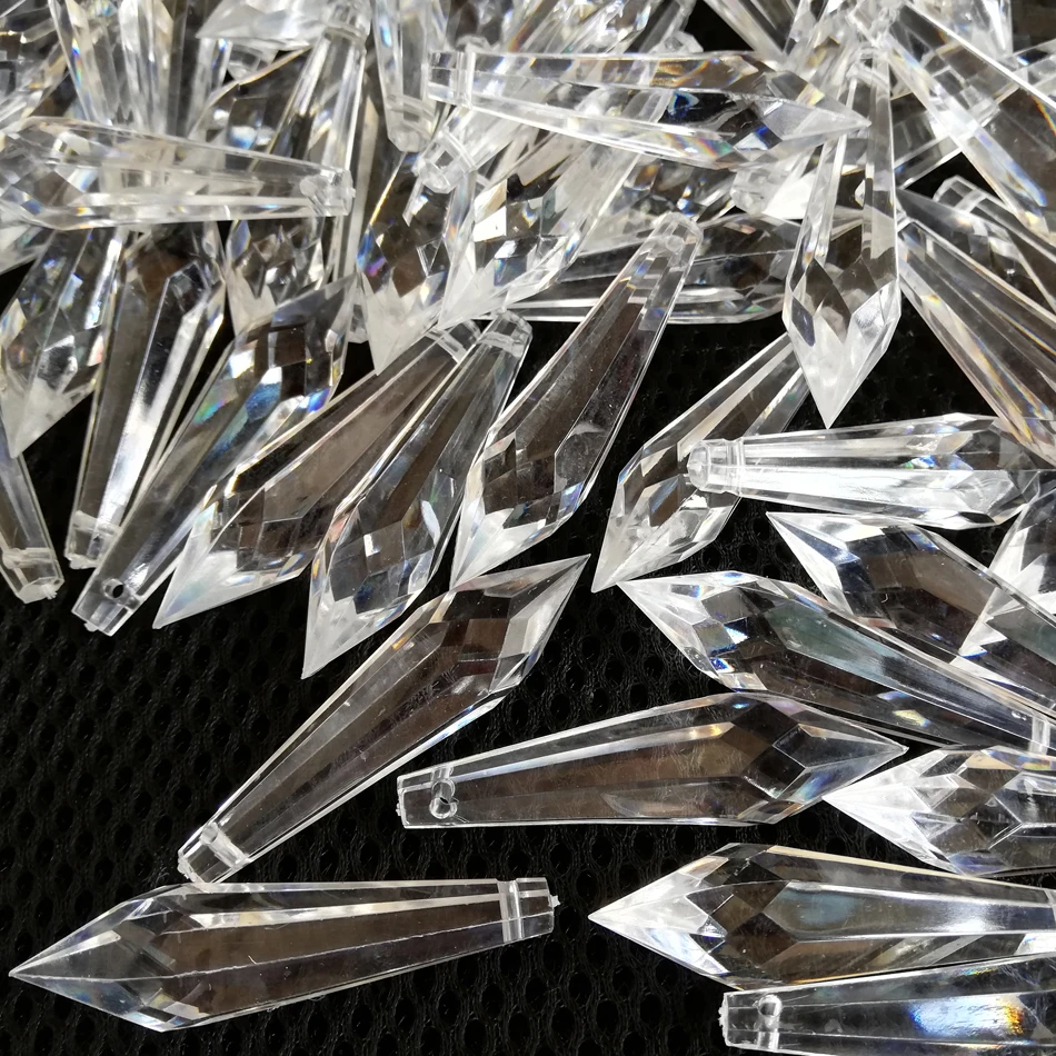 2 Size acrylic Crystal beads bicone, Large acrylic beads, Acrylic