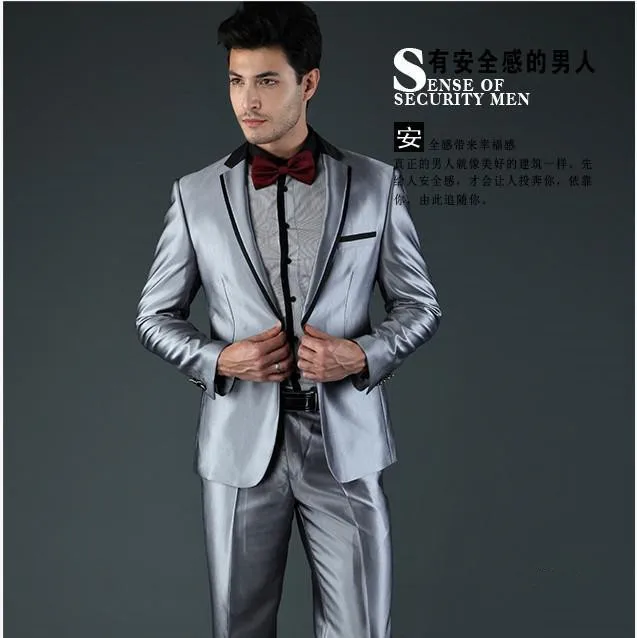 Grey-New-Stylish-Fashion-Italian-Style-Men-s-Business-Suits-Leisure-and-Casual-Suits-with-Pants_