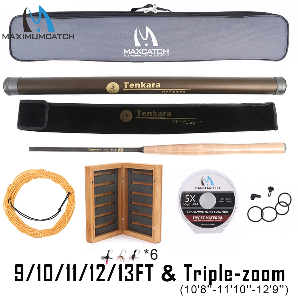 US $71.08 Maxcatch Telescoping Fly Rod 913FT Tenkara Fly Fishing Rod Tenkara Flies Line Box