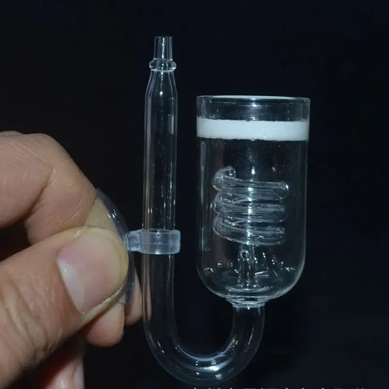 Винтовой стеклянный СО2 диффузор для аквариума СО2 пузырьковый распылитель диоксид реактор регулятор диск для водных растений мох
