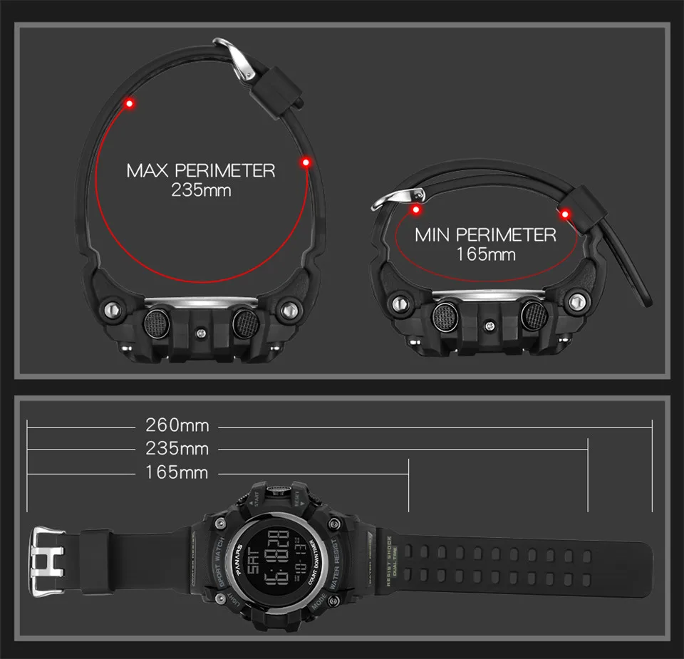 Top Luxury Brand Sports Watches Men Waterproof LED Digital Watch Fashion Casual Men's Wristwatches Clock Relogio Masculino 2018  (6)