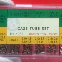 360 шт из нержавеющей стали водонепроницаемые часы части Ассорти корпус трубки микс 12 размеров