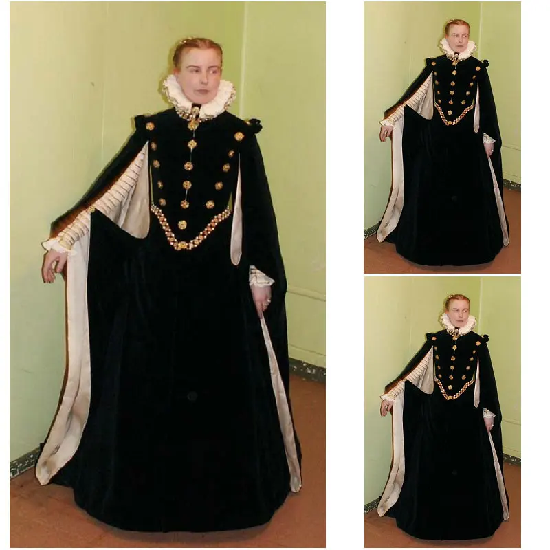 

2017!NEW ARRIVAL Velvet Vintage Costumes Victorian Gothic/Civil War Southern Belle Gown Dress Scarlett dresses US 4-36 C-028