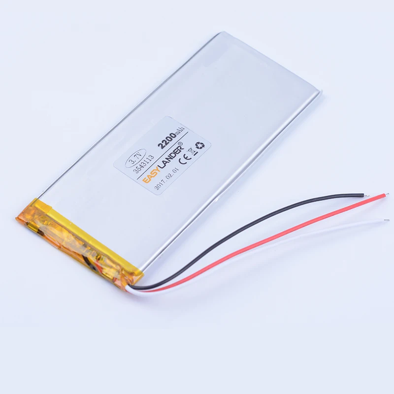 

3543113 3.7V 2200mAh Rechargeable li-Polymer Li-ion Battery For china clone Goophone 5.5 6plus I6 6SPLUS phone  3545113 3046110