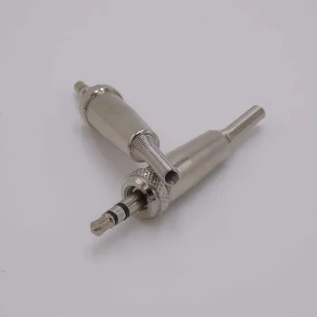 

High quality 200pcs/lot complexion 3.5mm stereo audio plug with all-metal case and gold plated female thread plug