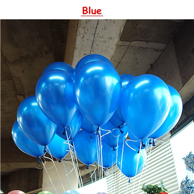 10 шт блестящие металлические латексные шары с жемчугом толстые Хромированные Металлические надувные воздушные шары Globos Metalicos украшение для дня рождения - Цвет: 10inch Blue